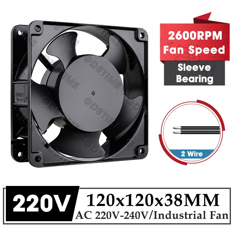 

Gdstime 120 мм вентилятор переменного тока 220 В бесщеточный охладитель с высоким потоком воздуха 120 мм * 38 мм большой размер вентилятор промышленного оборудования 240 В вентилятор для домашнего использования