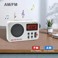 AM FM Radio Portable Radio With 3.5MM Earphone Plug Audio Receiver Stable Signal Radio Stretchable Antenna USB Battery Powered
