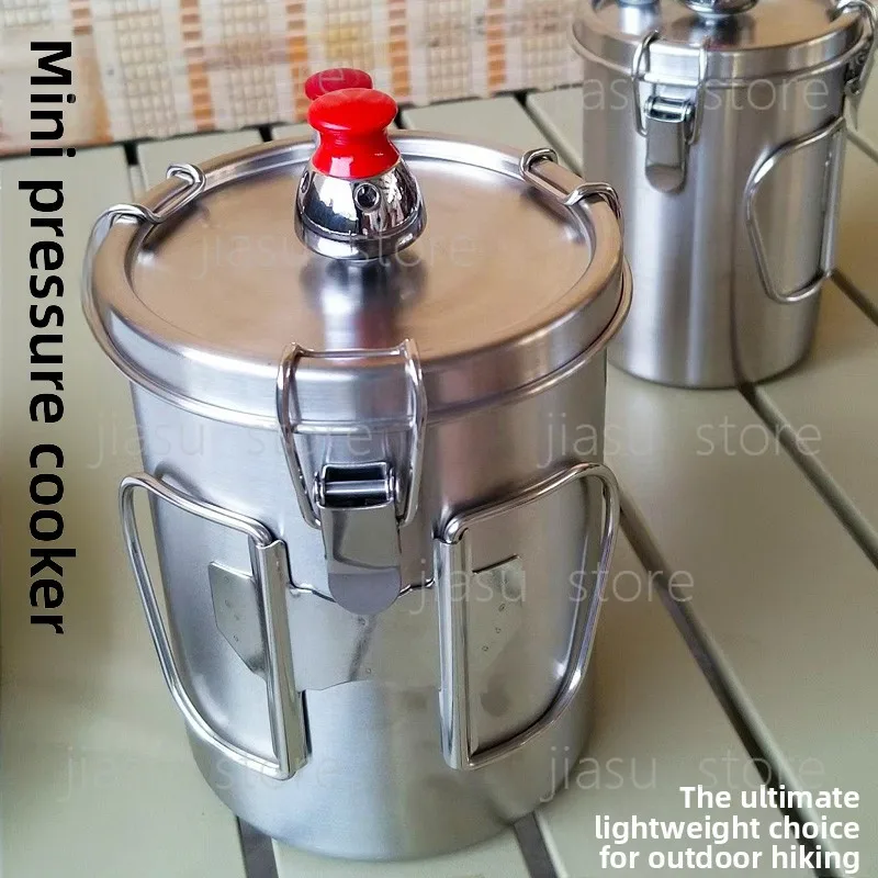 

Mini Lightweight Pressure Cooker Stainless Steel Portable High Altitude Pressure Pot for Camping Hiking Fishing Cooking