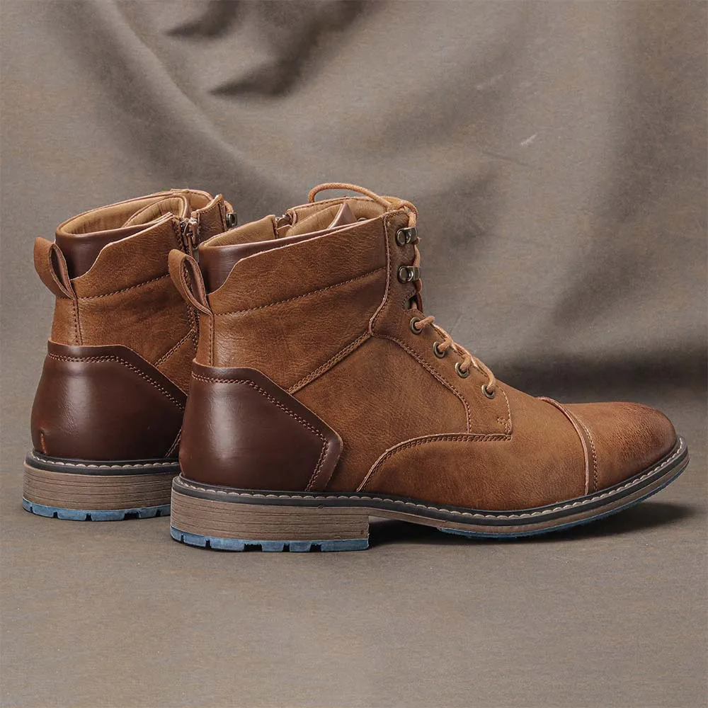 American Style Men Boots  Brand Fashion Comfortable Ankle Boots Leather #607