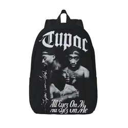 Tupac 2PAC Rapper Cool Backpack Sports Student Hiking Travel Daypack for Men Women College Canvas Bags