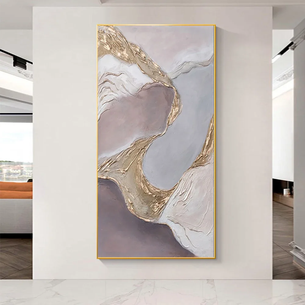 Modern Abstract 3D Art Painting On Canvas Handmade Oversize Canvas Painting Textured Acrylic Design Art Wall Decor Living Room