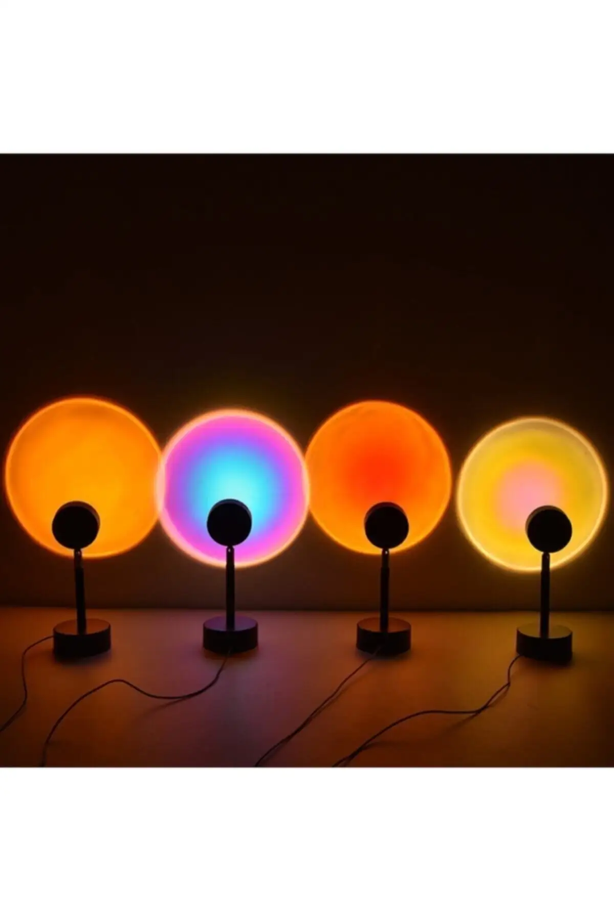 Sunset Projector Lamp Decorative Light Table Lamp Romantic Photo Shoot Usb Led Light Stylish Decorative 2022 Trend Model