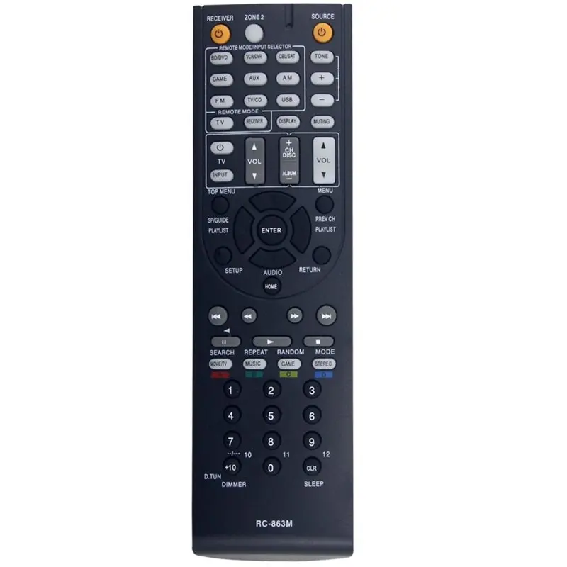 Control Remoto de Repuesto RC-86 para Sistemas de Cine en Casa Onkyo AV Receiver HT-S5600 HT-R2295 HT-R592 HTS5600 HTR2295 HTR592