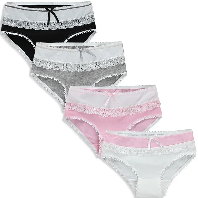 

6pcs/Lot Panties Lace Girl Underwear for Teens 10-16 Years Children Cotton Lingerie Underpants