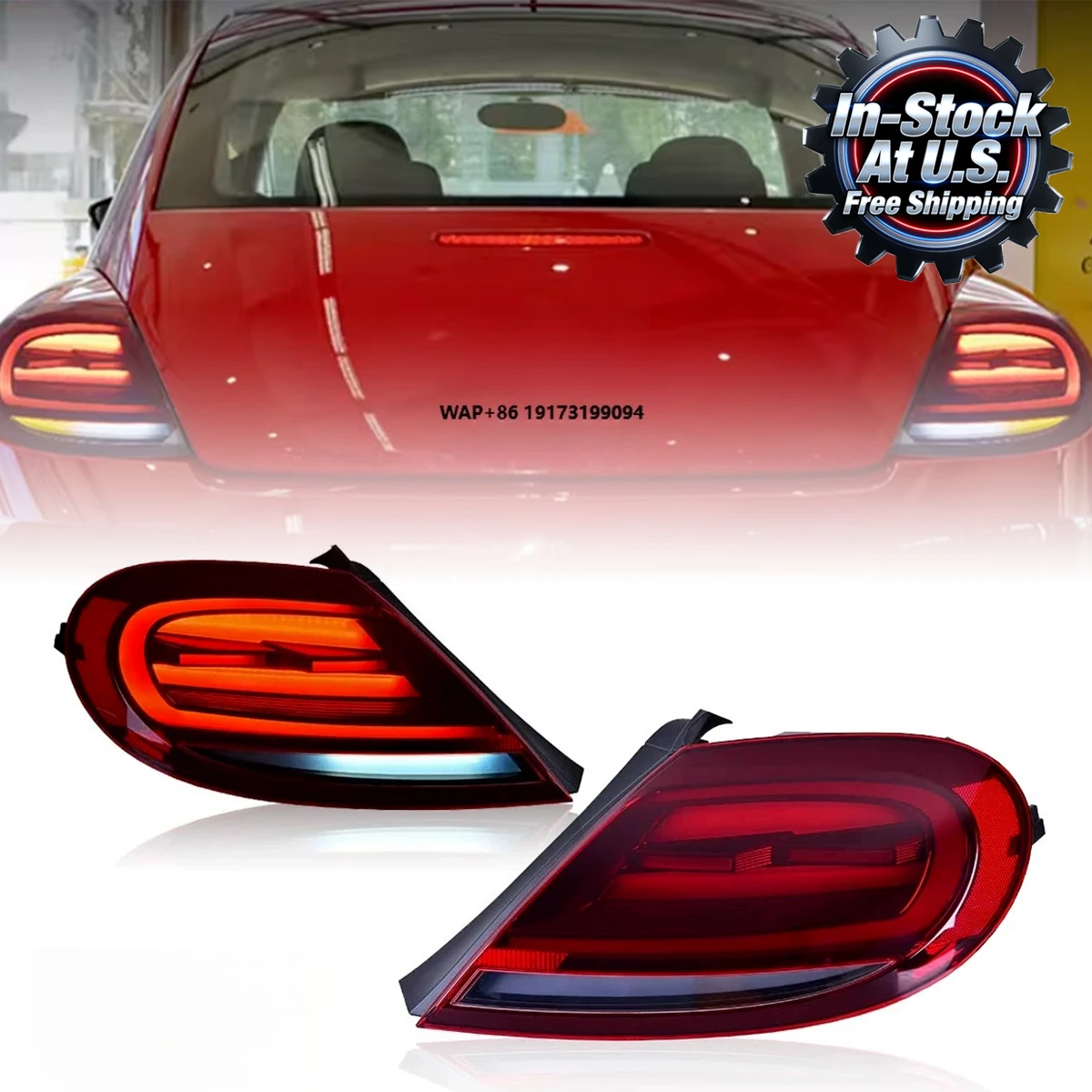 Car Accessories LED Tail Lamp for VW Beetle 2013-2021 Rear Tail Lights Assembly Start up Dynamic Light