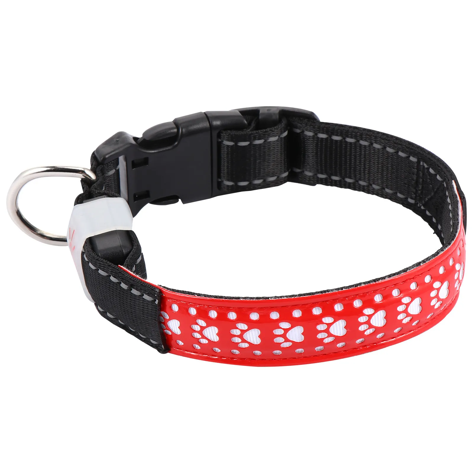 1Pcs LED Dog Collar Adjustable Neck Fit 3 Lighting Modes Fast Flash Slow Flash Constant Light for Night Walking Safety Pet