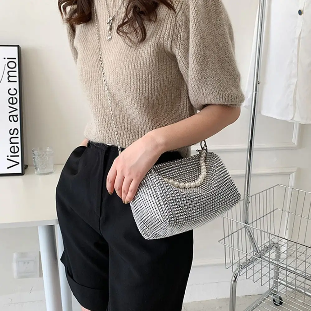 سعة كبيرة حجر الراين حقيبة يد الكتف الحقيبة الهاتف المحمول حقيبة صغيرة مربعة حقيبة وسادة حقيبة محفظة نسائية للعملات المعدنية المرأة حقيبة كتف فتاة