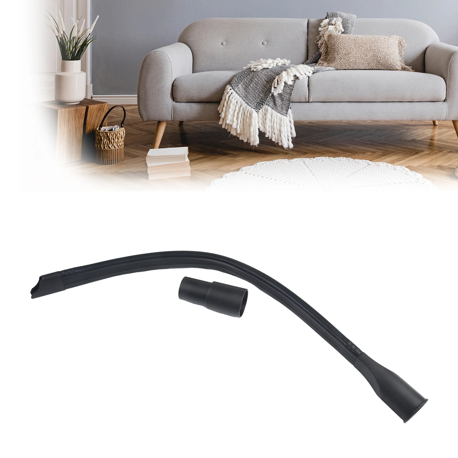 AAAFlexibleLongFlat Crevice Tool 35mm To 32mm Hose Adapter Vacuum Cleaner Suction Household Sweeper Cleaning Tool Replacement
