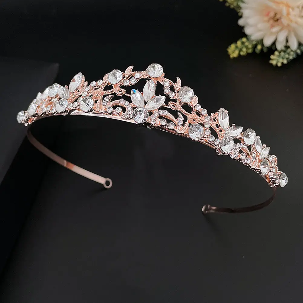 Rhinestone Bridal Crown Tiara for Women – Elegant Wedding Headband, Birthday Hair Accessory
