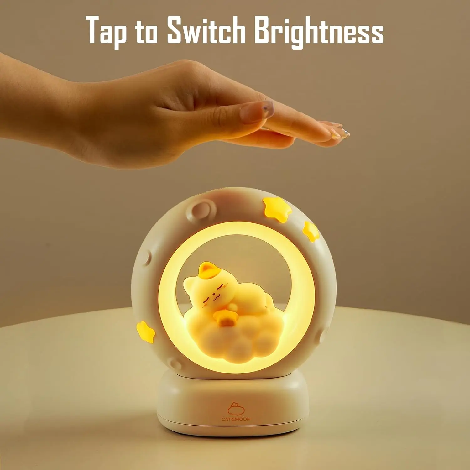 Cute Animal LED Night Light, USB Rechargeable, Dimming Lighting Table Lamp, Touch Control, Reading Bedside Lamps, Bedroom Decor