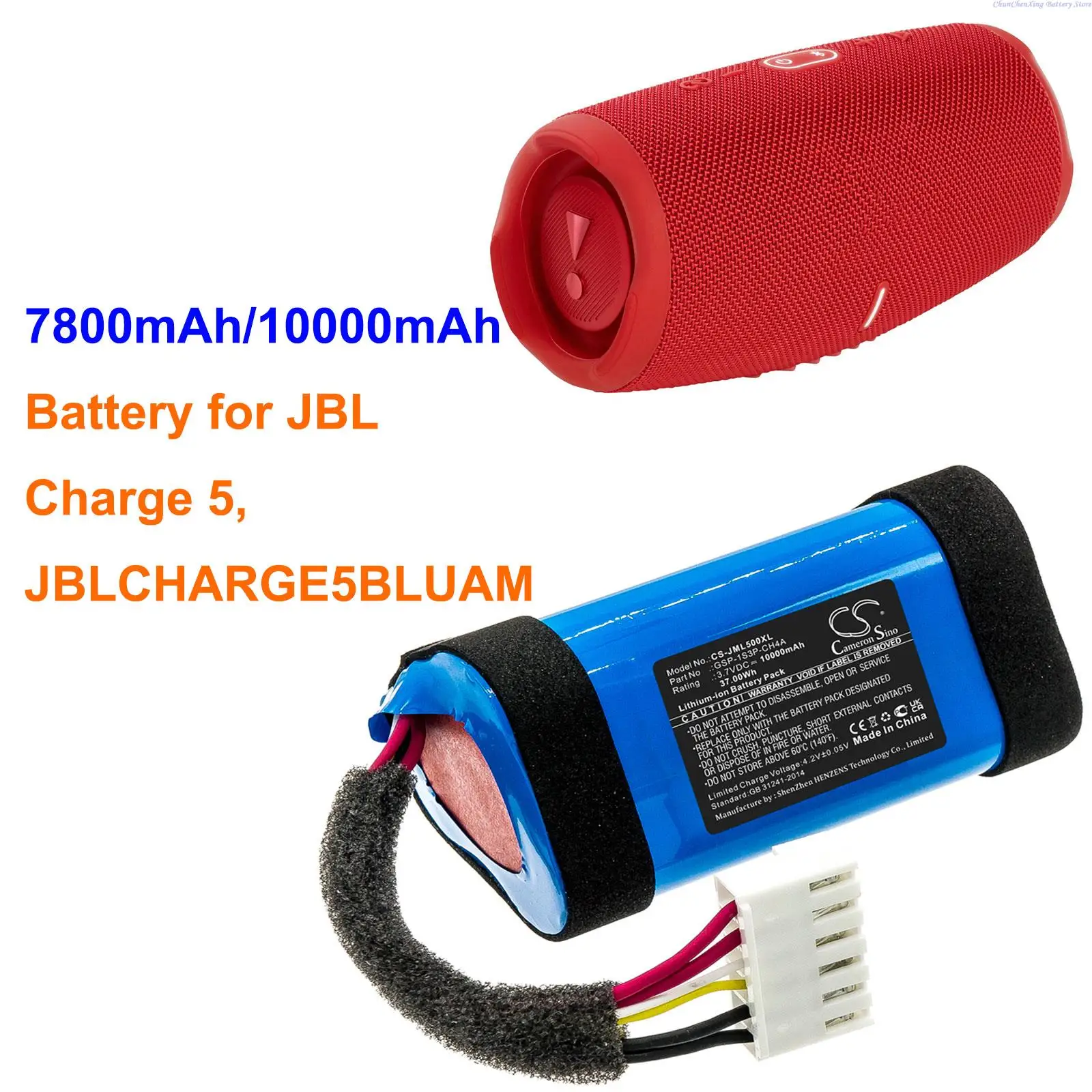 Bateria 7800mAh/10000mAh GSP-1S3P-CH4A do JBL Charge 5, JBLCHARGE5BLUAM