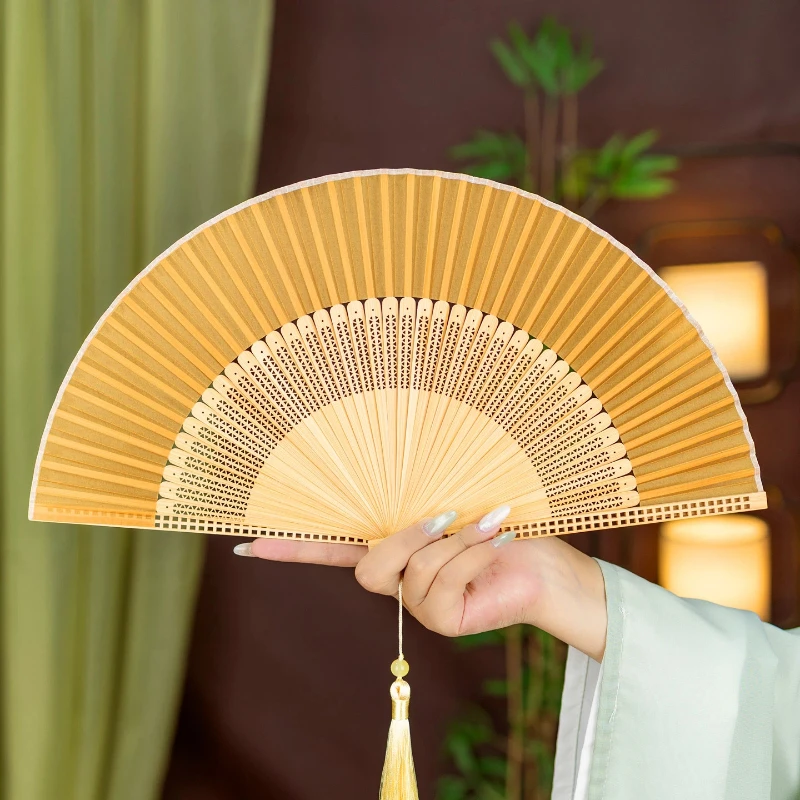 Folding Fan Easy Open Close Portable Summer Cooling Daily Fan for Women Chinese Hanfu Cheongsam Dance Stage Gift Photo Prop