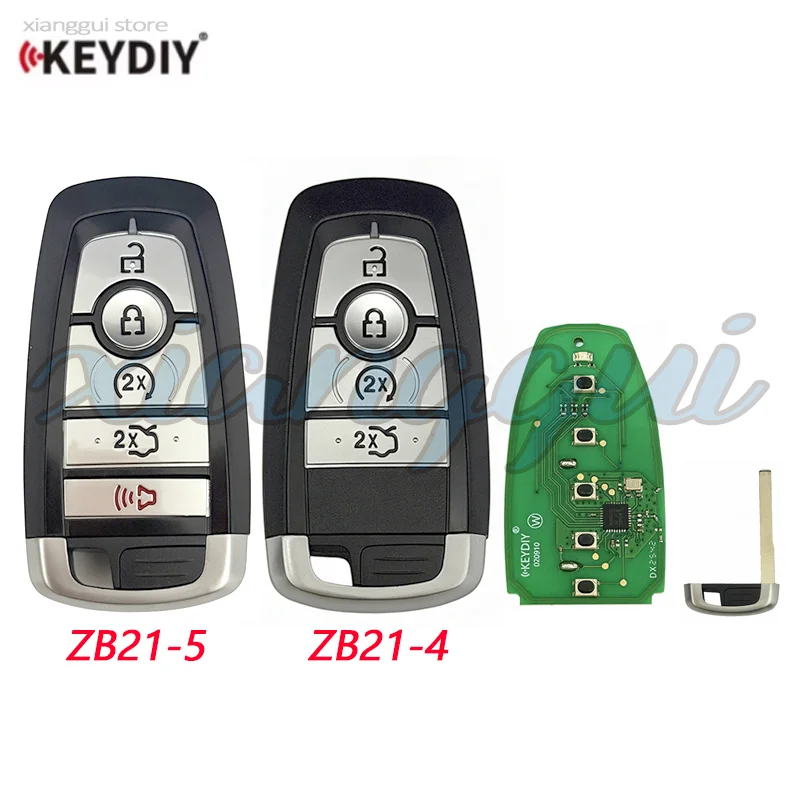 ZB21-4 ZB21-5 KD KEYDIY Universal Car Remote for Ford Programming Remote Control 46 47 48 49 4A Chip Type Smart Start Car Key
