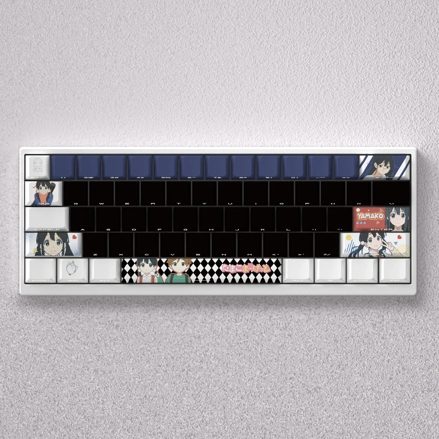 Колпачки для клавиш аниме Kitashirakawa Tamako 73/98 клавиш PBT сублимационная краска вишня для механической клавиатуры AULA F75 Mad 60he GK61 игровой ПК