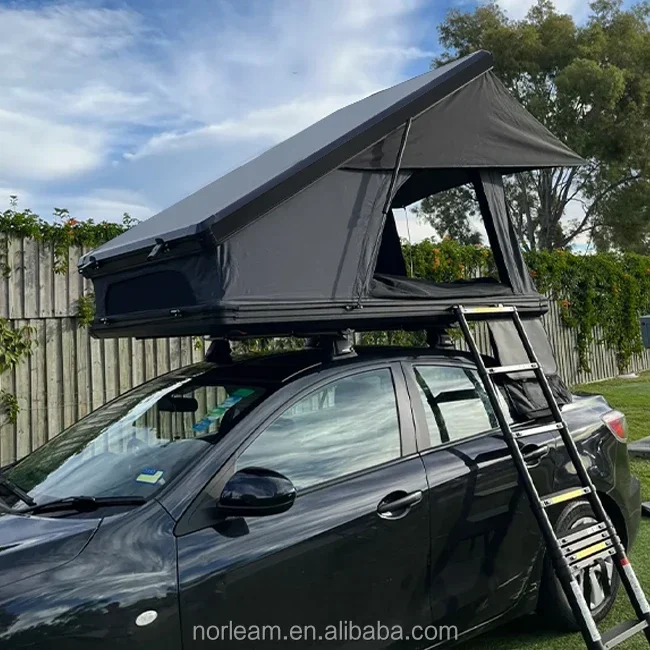 

Full-automatic triangle side flip roof tent driving tour off-road hard shell top ultra-thin outdoor camping customisable tent