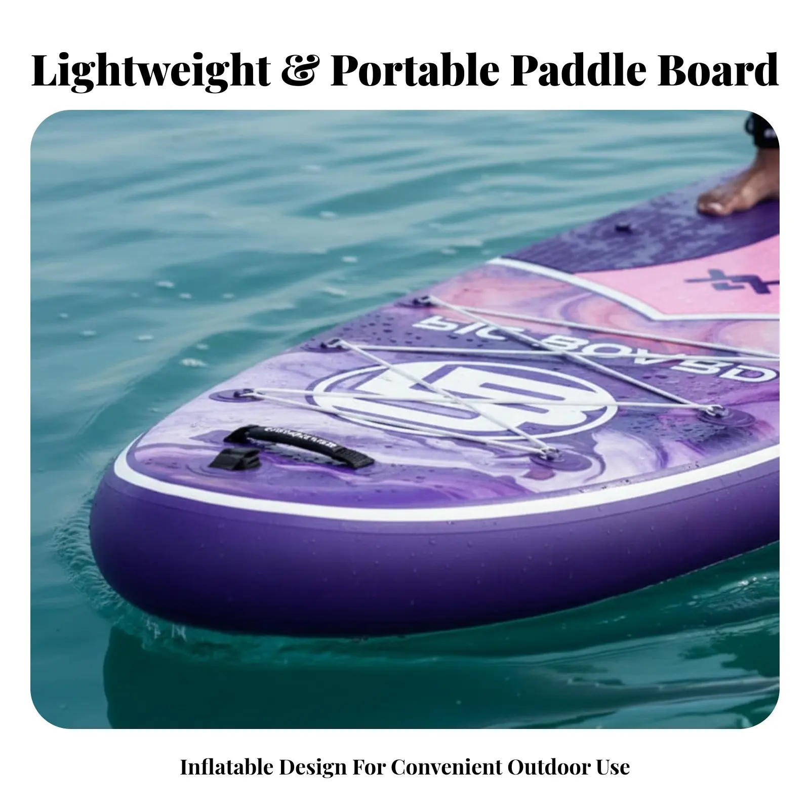 

Inflatable Stand-up Paddleboard High Stability Inflatable Upright Paddle Board Fishing Paddleboard Non-Slip Deck Pad for Adults