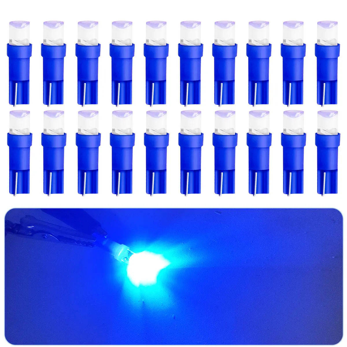 20PCS T5 W1,2W W2,3W Automotive Instrument Lichter Lampen Beleuchtung Farben Gelb/Weiß/Blau/Grün/rot 12V Plug and Play für Autos