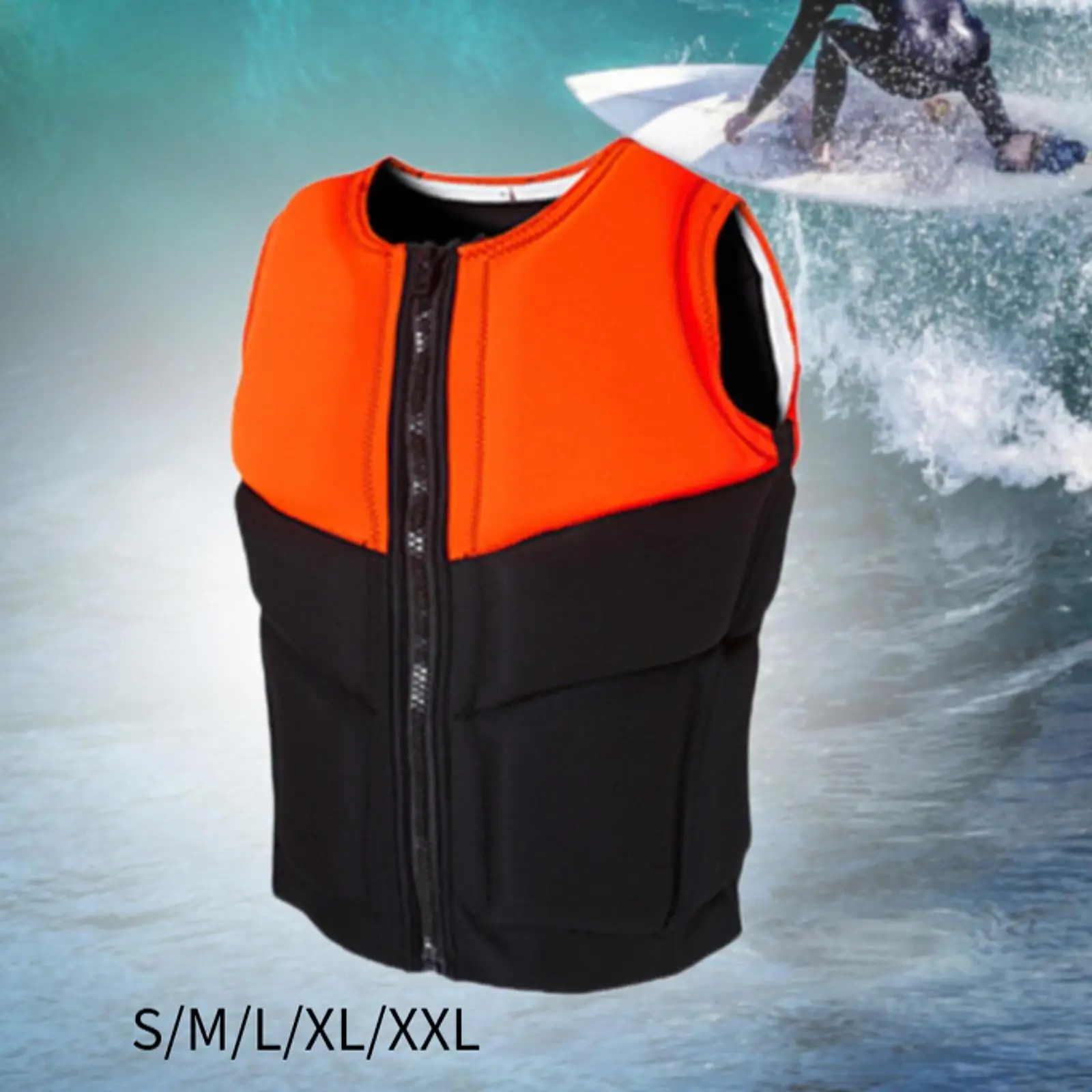 

Life Jacket Zipper Closure Adult Life Vest for Drifting Surfing Water Sports