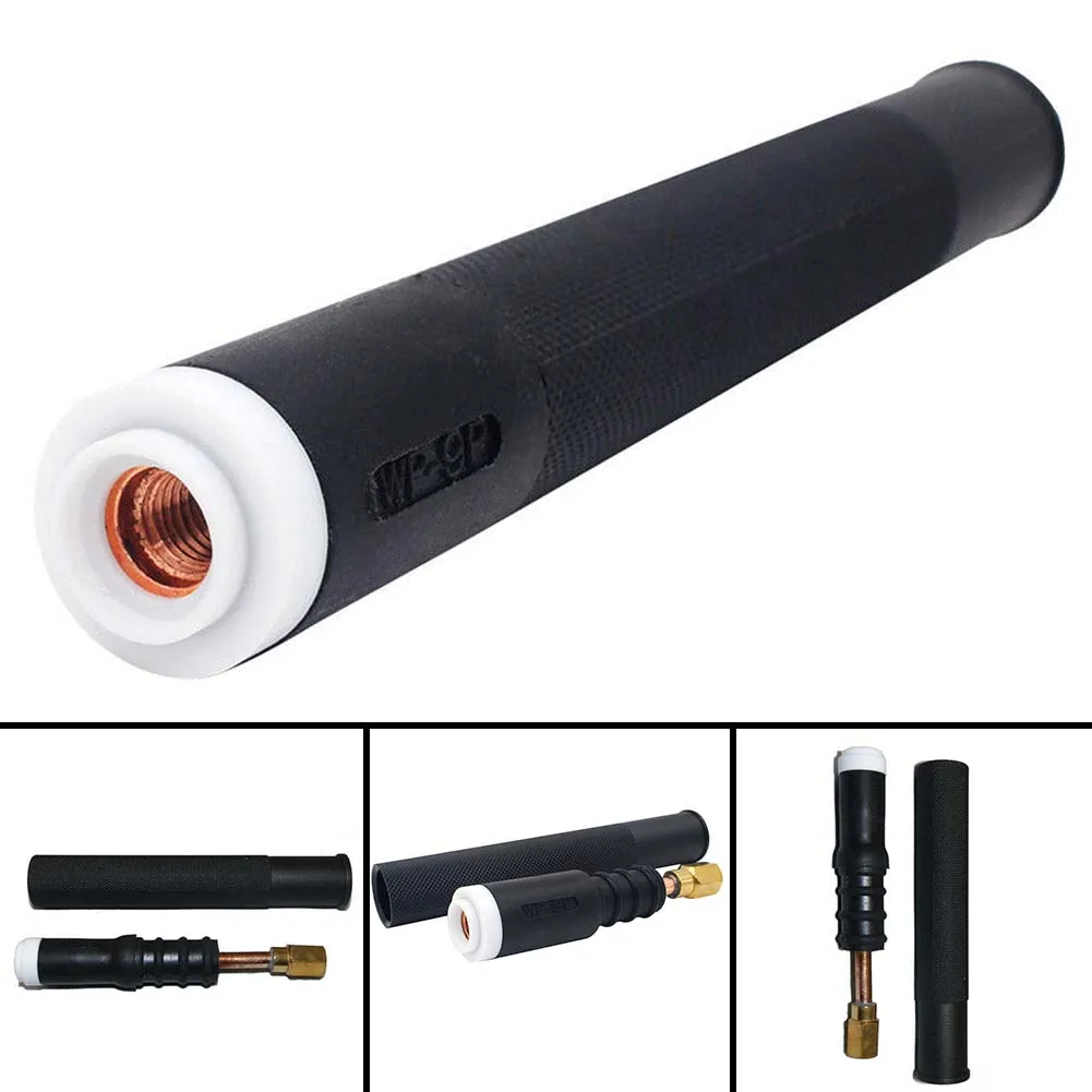 

Straight Handle TIG Welding Torch Pencil Style Head Body Copper Rubber and Plastic Material Gas Cooled DC 125A
