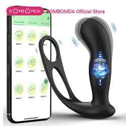 Male Prostate Massager Wireless Control Anal Plug Ring Delay Ejaculation Butt Plug Vibrator Sex Toy for Men Masturbator