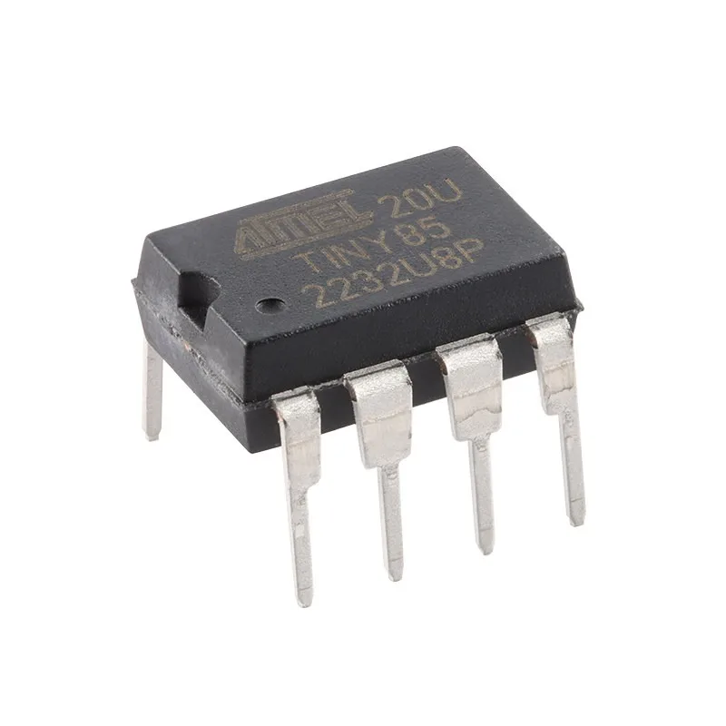 Original Genuine ATtiny85-20PU PDIP-8 DIP IC Chip 8-bit AVR Microcontroller 8KB Flash For Arduino Makers & Hobbyists