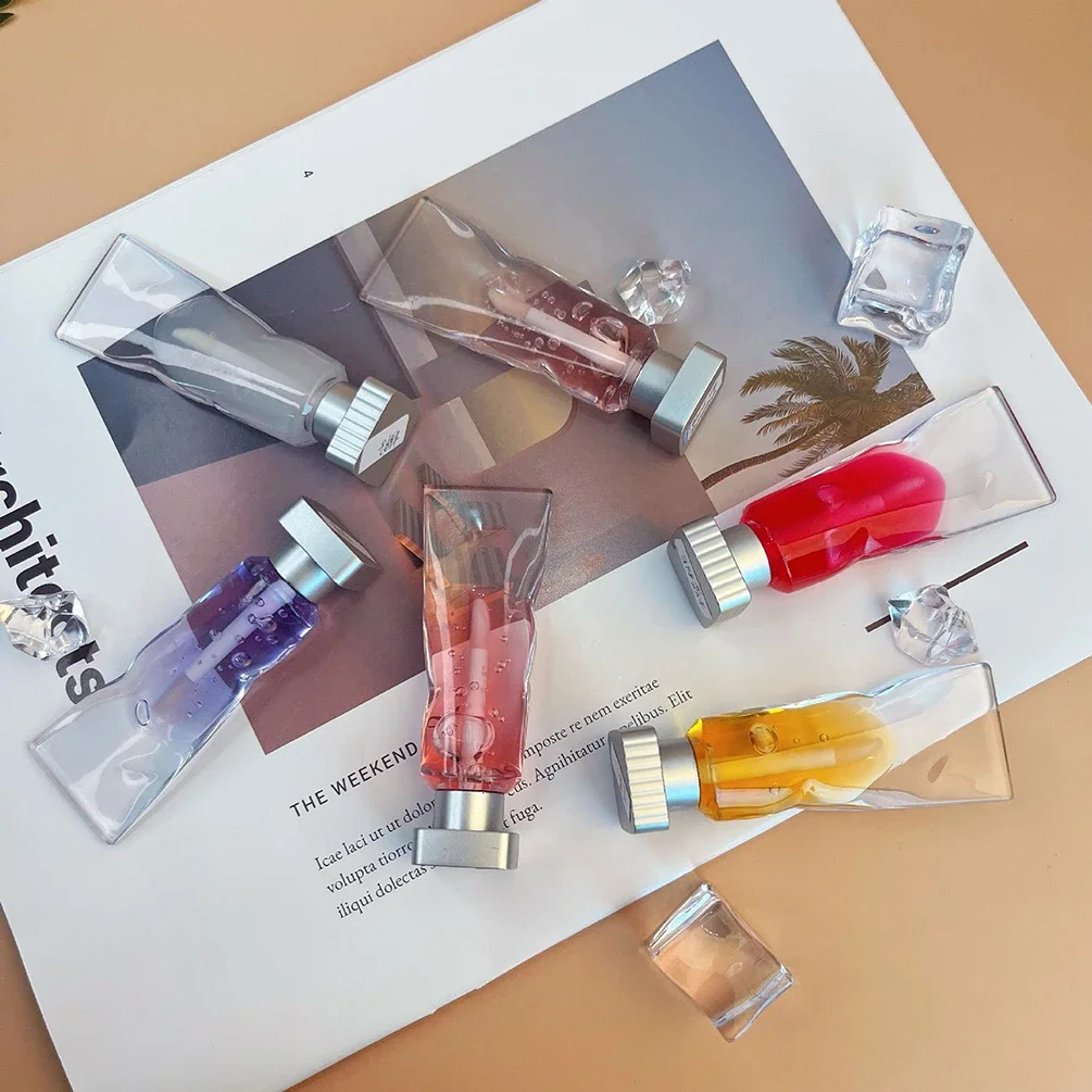 Private Label Clear 12 Colors Ice Block Lip Oil Custom Logo Moisturizing Enriching Liquid Nourish Portable Bulk Makeup Wholesale