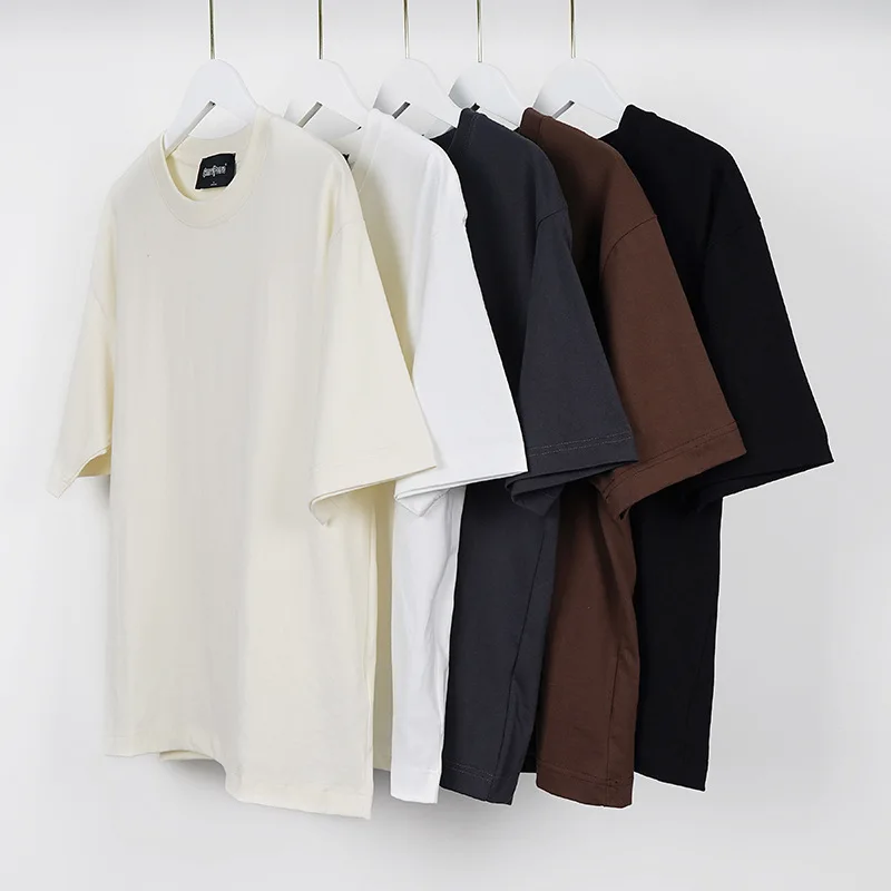 

Oversized Summer T shirts for Women Men Brown Casual Female Korean Streetwear Tees Unisex Basic Solid Young Cool Tops