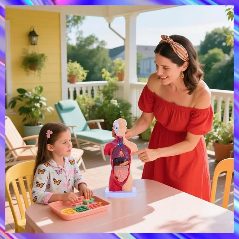 Lernmodelle für die menschliche Anatomie – 15-teiliges abnehmbares 11-Zoll-Anatomiemodell menschlicher Torso mit internen Organen für Studenten