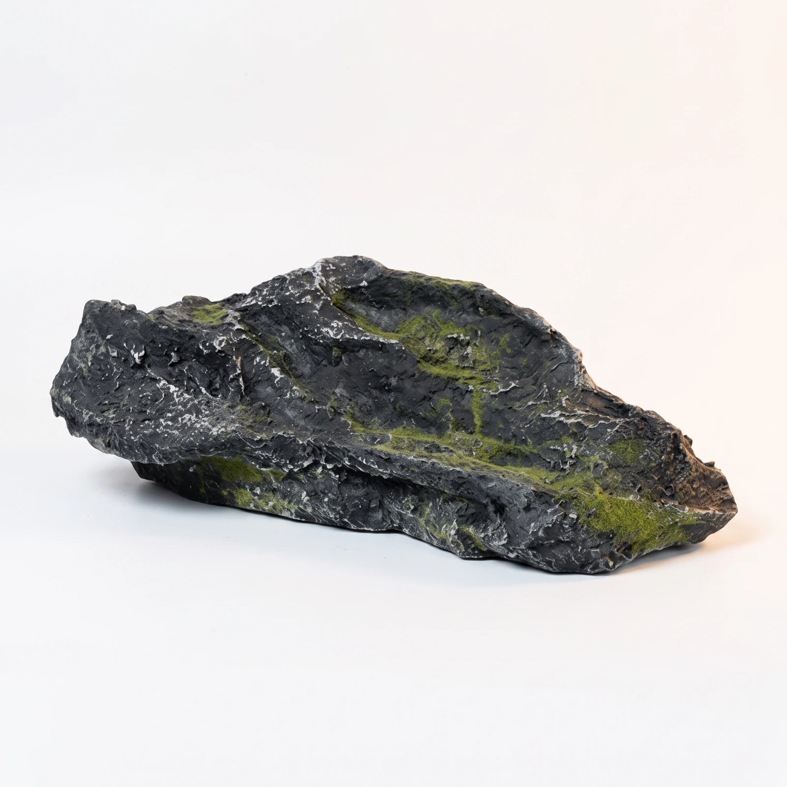 Artificial Rock with Moss Realistic Fiberglass Rock Artificial Moss Rocks Textured Prop Lightweight for Event Planners, Stage