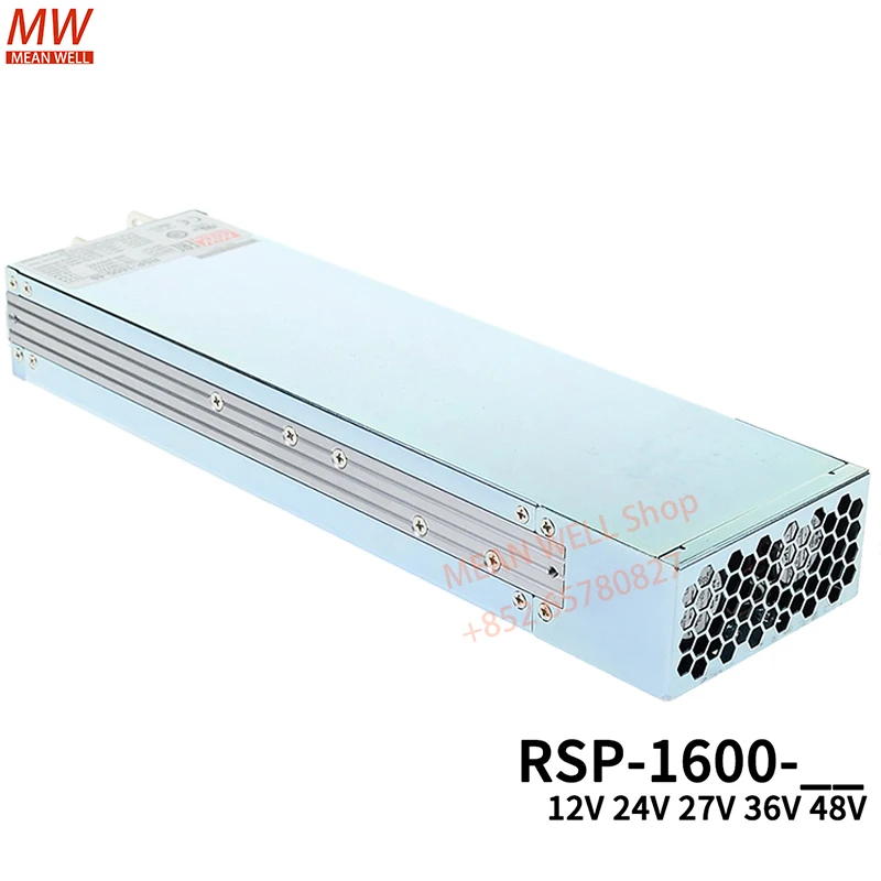 Original MEAN WELL RSP-1600 Switching power supply 24V/12V/27/36/48V can parallel W/S high-power PFC single output power supply