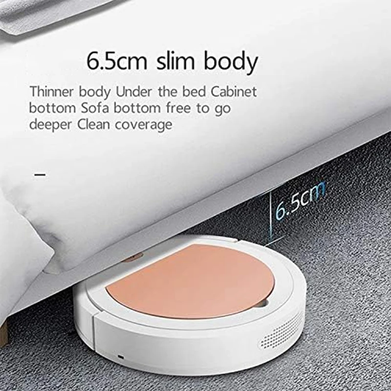 

1Pcs Robot Vacuum Cleaner GNHT SDJ-168 Household USB Charging Automatic Cleaner White