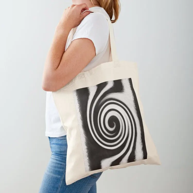 

Spiral Tote Bag Canvas shoulder bag Cloth bag foldable reusable Women's shopper
