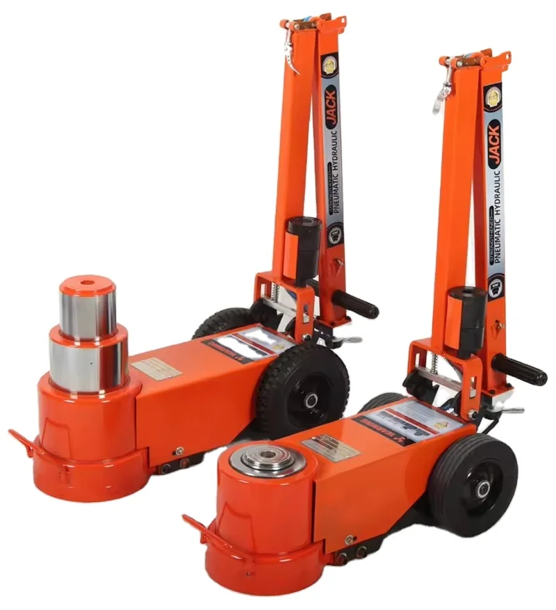 

Long Arm Two-stage Heavy Duty Steel 80 Ton Pneumatic Jack for Truck and Bus Lifting with Electroplating