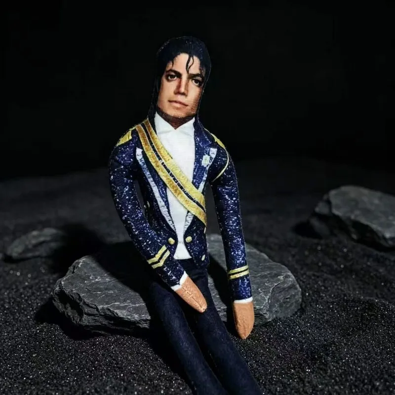 Hot In-Stock Michae Jackso Peripheral Abstract Internet Celebrity Doll with Built-in Wire for Shaping Creative Toys Gifts