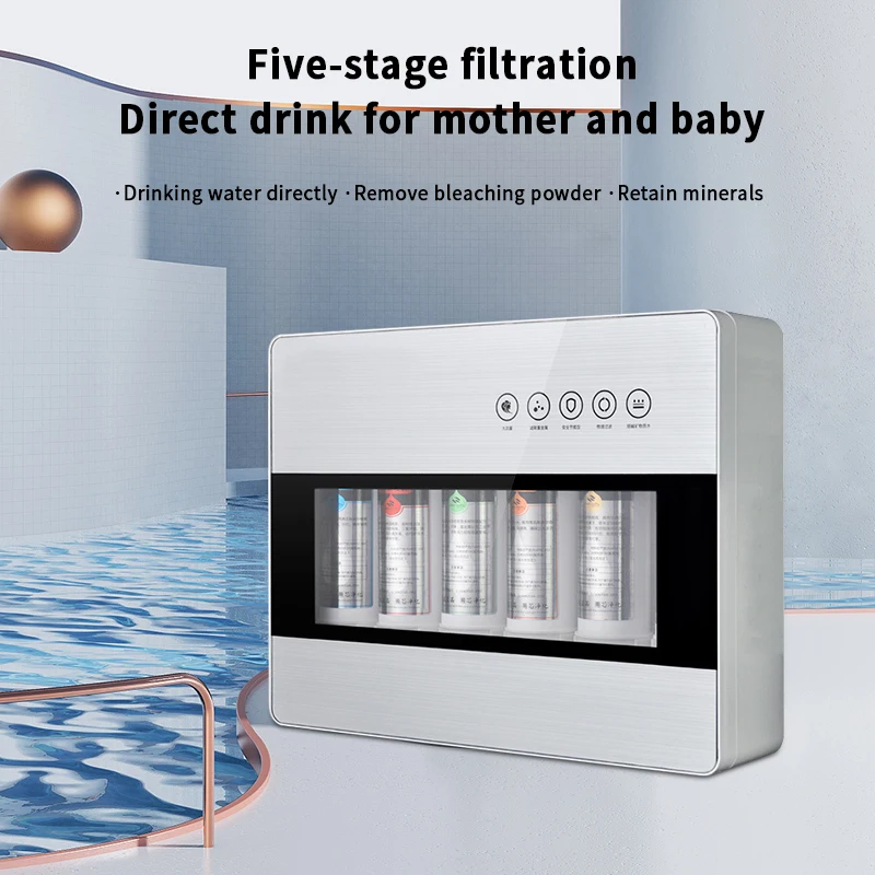 Household 6 Stages Drinking Mineral Non Electric Water Ionizer Filter UF Purifier Softeners with In-line Alkaline