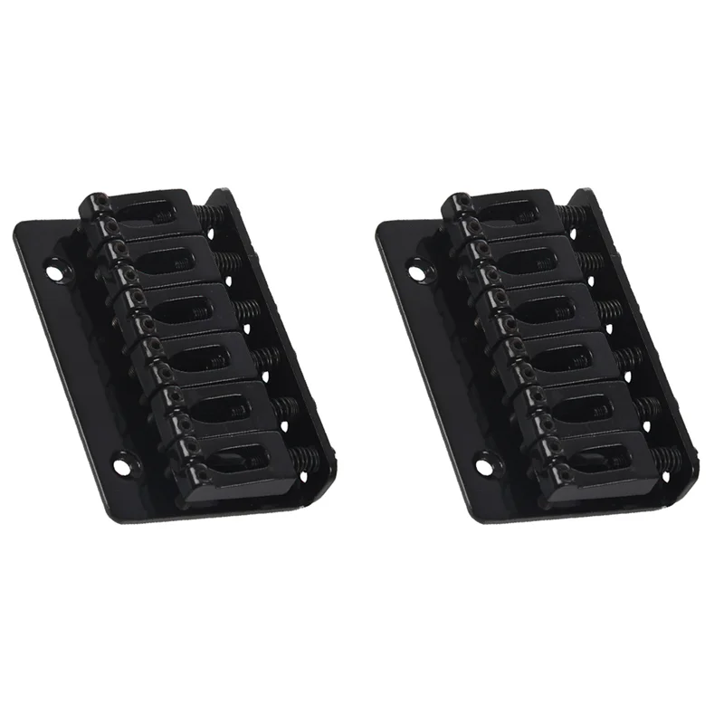 스트랫 기타용 블랙 6현 고정 하드 테일 기타 브리지 2개