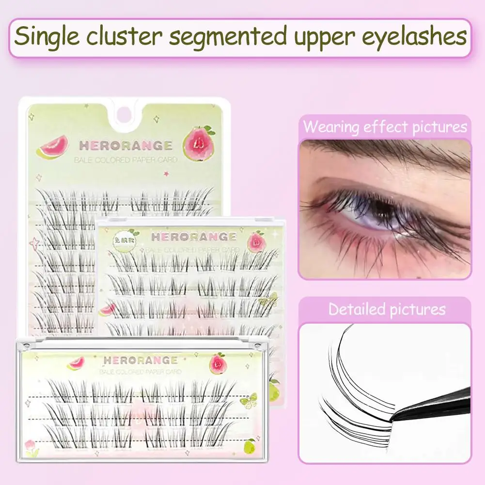 

3Style Eye Clusters Lashes Manga Fox Natural False Extensions DIY Lash Women Wispy Individual Beauty Eyelashes Lashes Y0E1