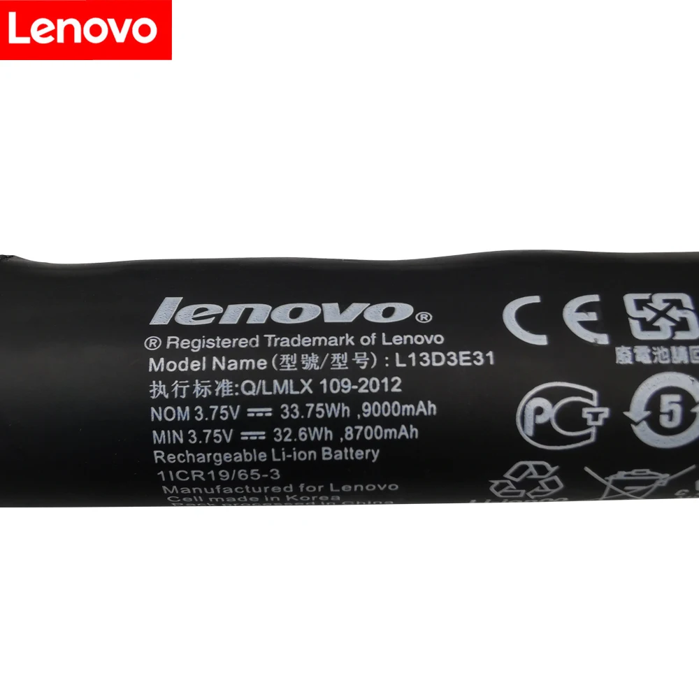 New Original 9000mAh L13D3E31 Battery For Lenovo Yoga 10 B8000 B8080 B8000-F B8000-H B8080-H B8080-F L13C3E31 Bateria In Stock