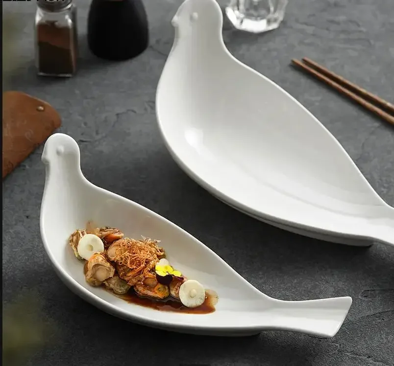

Shaped Restaurant Main Dish Steak Plate Dinner Food Decoration Dessert Home Kitchen Ceramic Tableware
