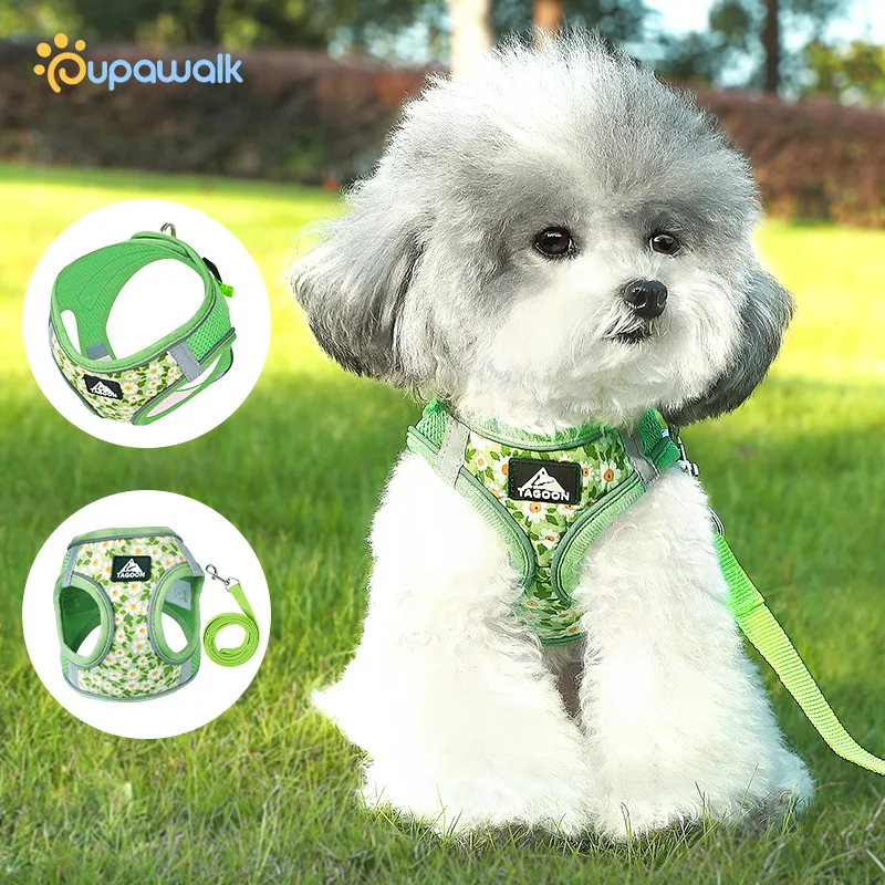 Dog traction rope anti-breakaway breathable small and medium-sized dog chest harness reflective retractable dog walking rope