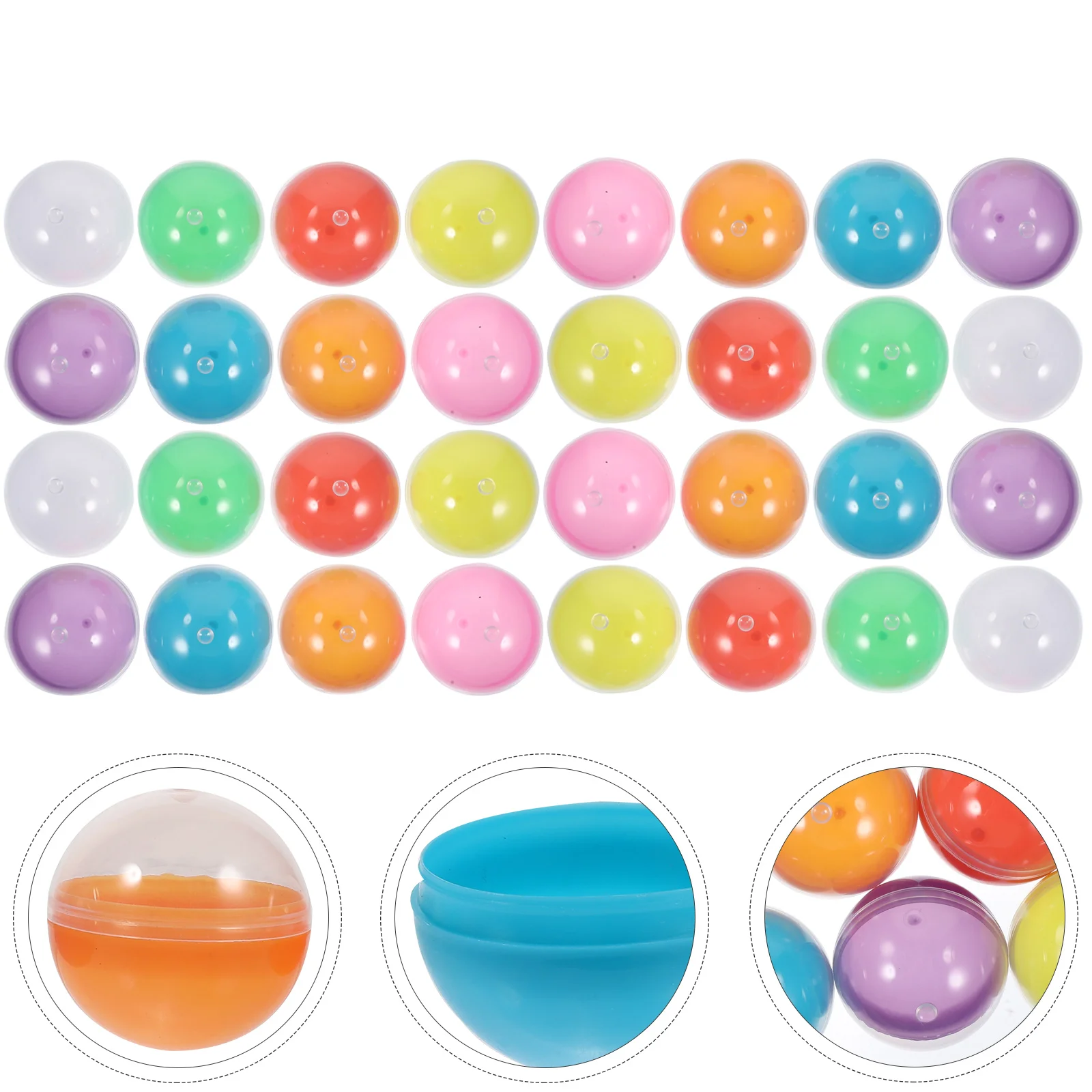 

50 Pcs Gumball Machine Large Lottery Toy Balls for Home Party Storage Box Pp Child