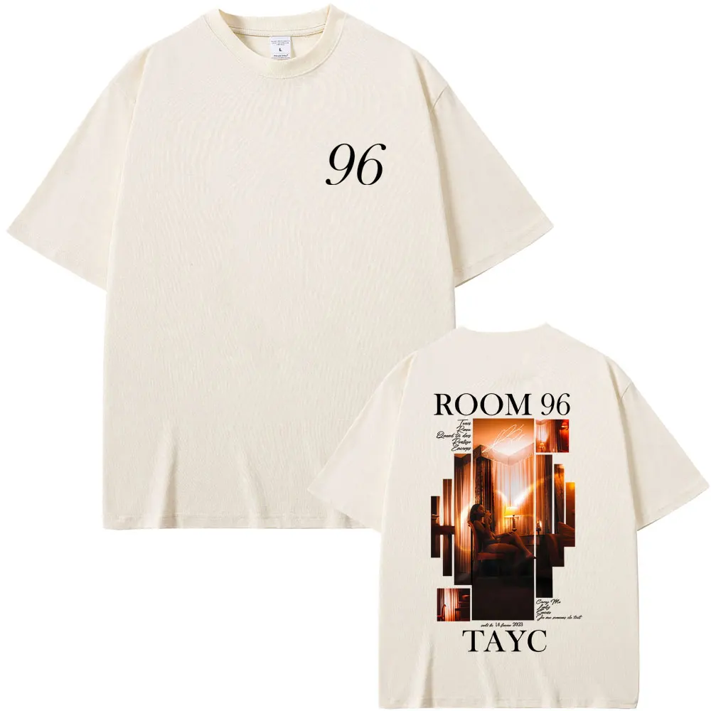 

Rapper Tayc ROOM 96 Album Graphic T-shirt Men Women Hip Hop Fashion Pop Music T Shirts Male Casual Vintage Short Sleeve T-shirts