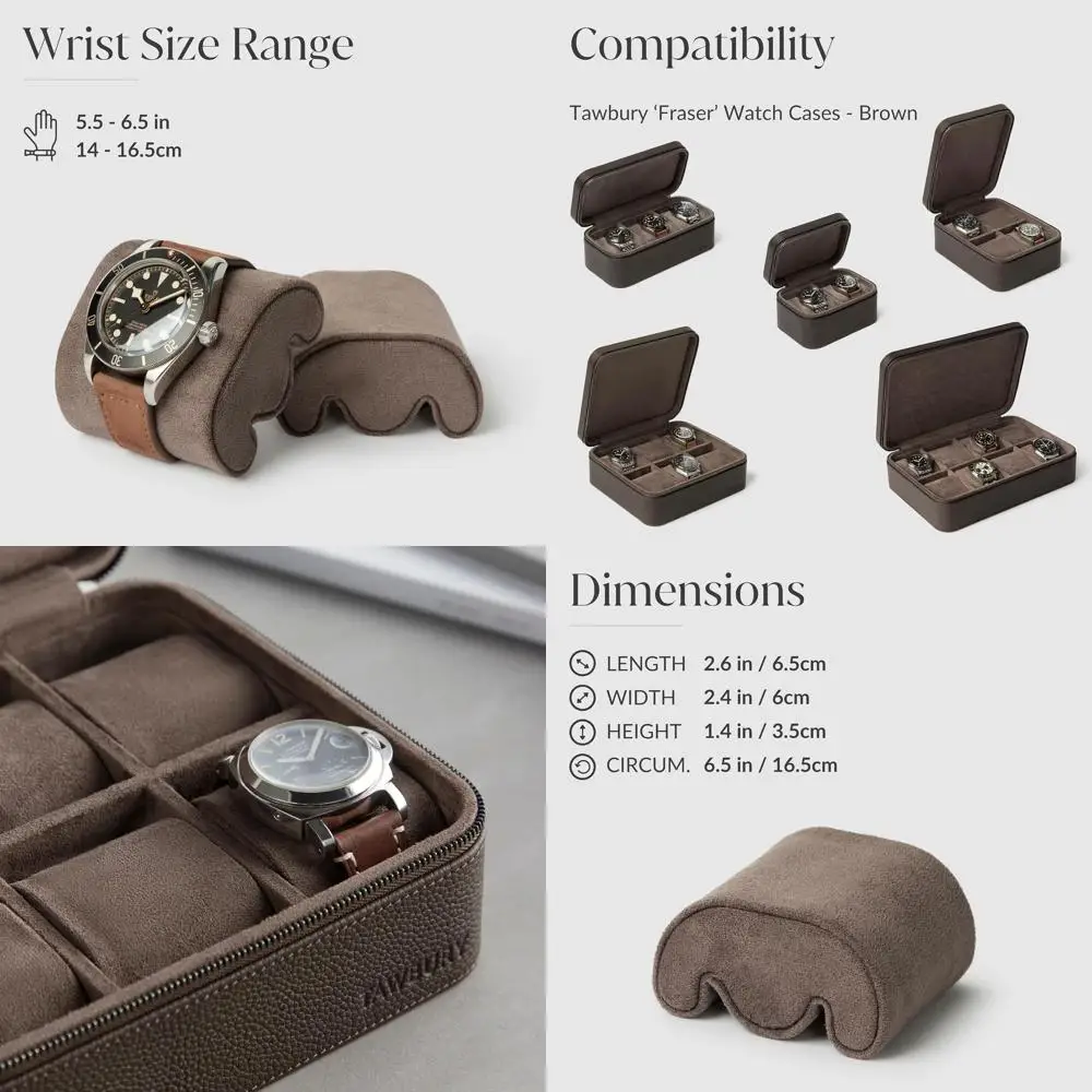 

Set of 8 Small 'M'-Shaped Pillows for 5.5-6.9 Wrists, 2.4 Wide, Compatible with Fraser Brown Watch Cases