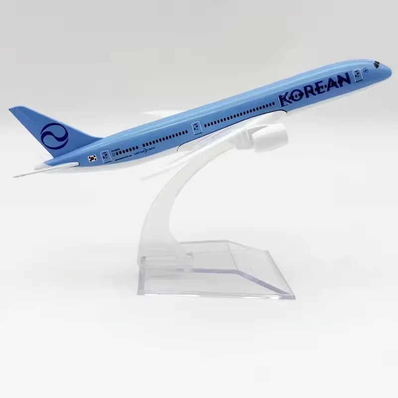 16cm Aircraft Models Air Korean Airlines Boeing 787 Scale Alloy Metal Diecast Airplane Model Korean Air Plane