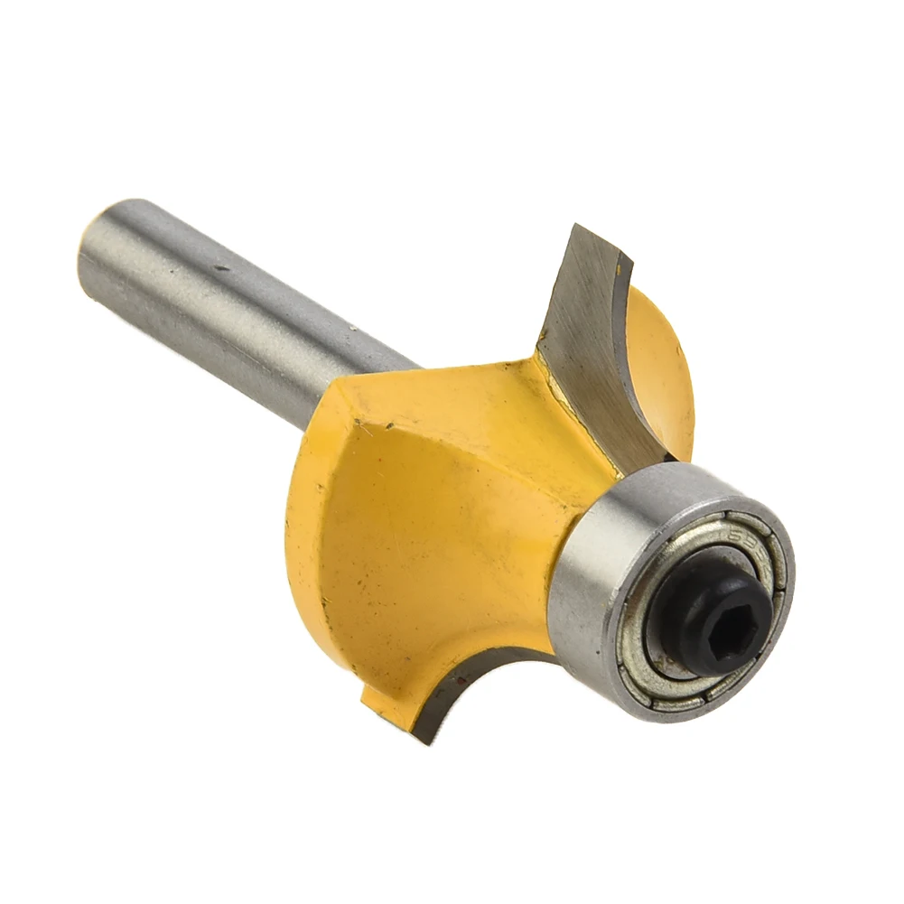 /4pcs /6mm /Round Over Router Bit Set Carbide Tipped Bead Edge Forming Cutter For Woodworking Plywood Hardwood Softwood Tools
