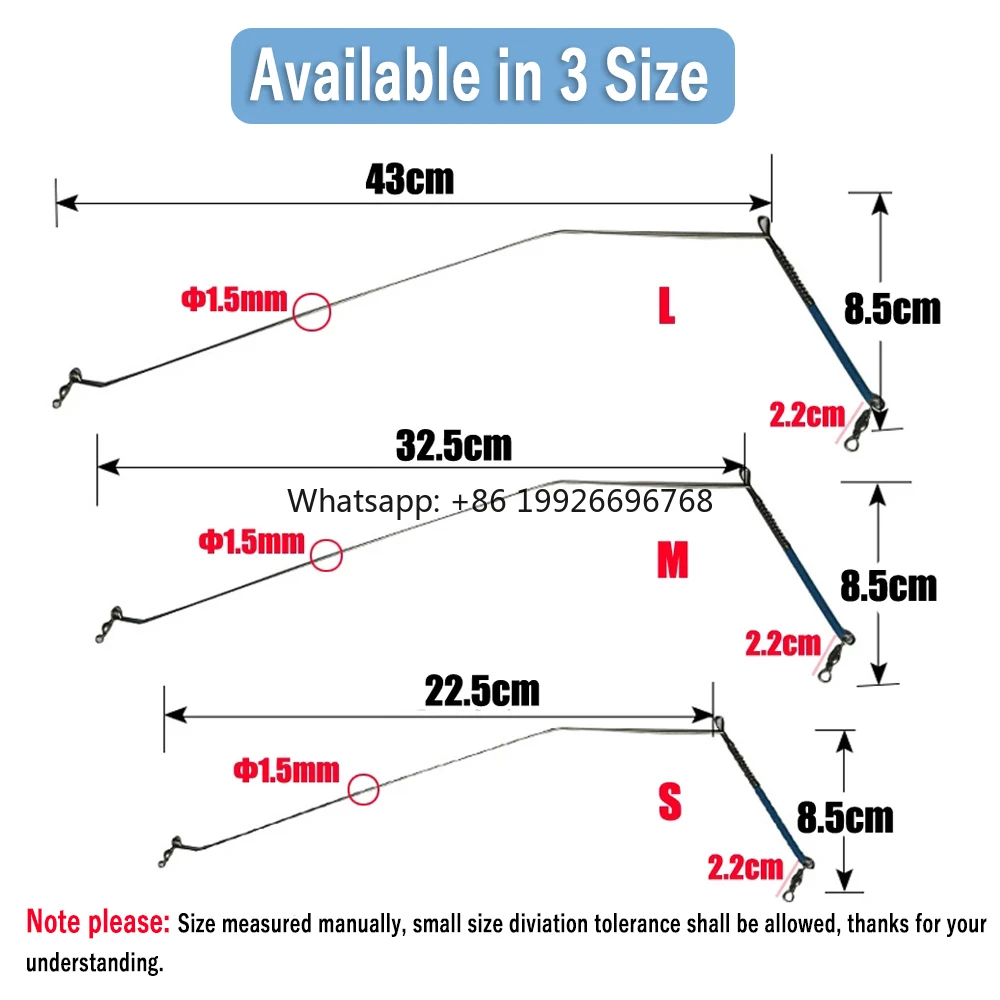 

Wholesale Sea Fishing Rig Arms Branches with Swivels Stainless Wire Arms Balance for Catfish Saltwater Fishing Accessories fact