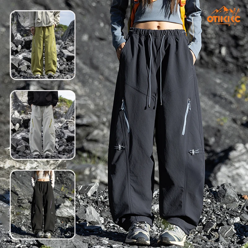 Unisex Mountain‑Style Lightweight Paratrooper Wide‑Leg Pants, Spring & Autumn Water‑Repellent Hiking Casual Softshell Trousers f 5