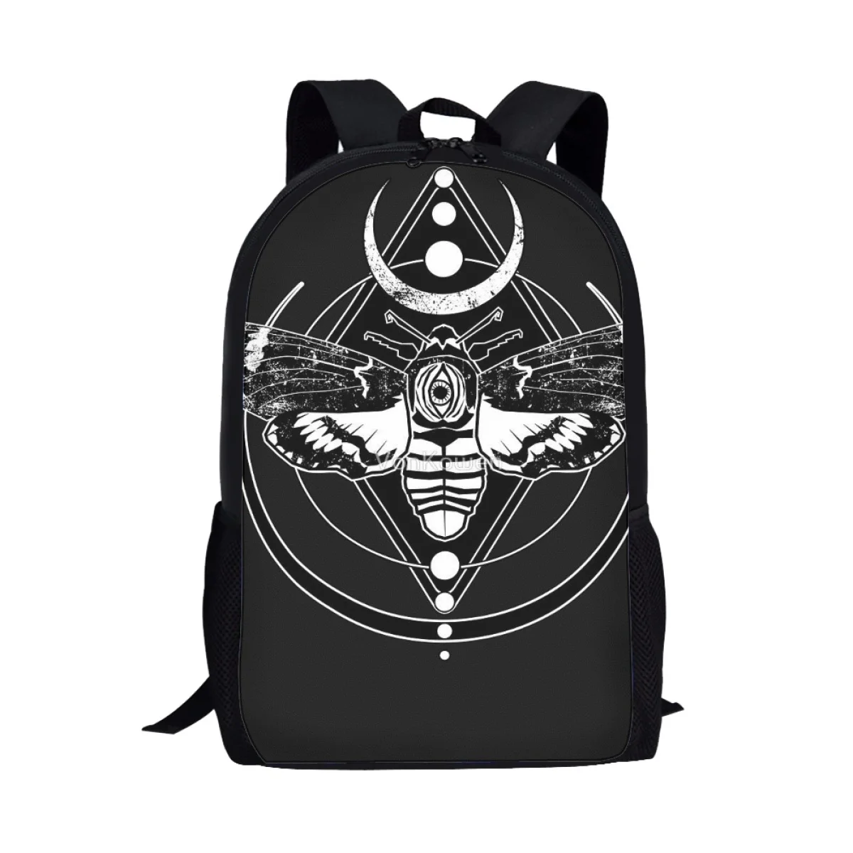 Anime Death Moth Pattern Spirit Board School Bags para meninos, alunos primários, mochila de moda, saco de viagem casual infantil