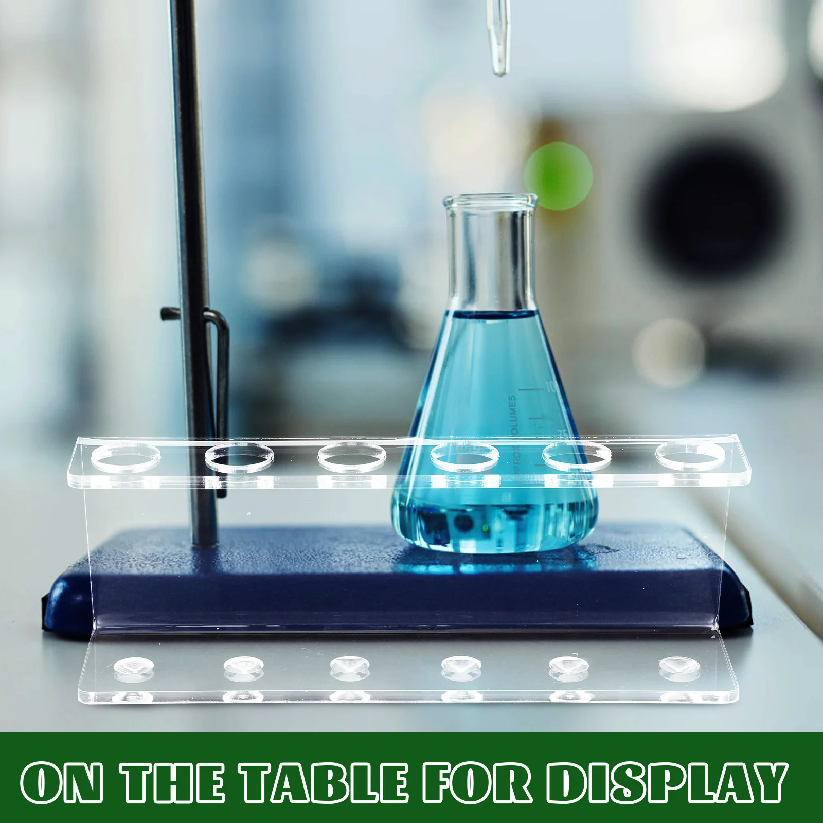 

Hydroponic Tube Rack Acrylic Transparent Storage Stand Desktop Porous Display Shelf For Test Tubes Unbreakable Wear-Resistant